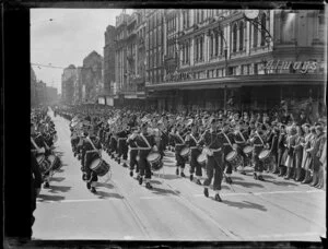 Battle of Britian week parade, marching band, unknown location