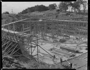 Construction of Mount Albert Reservoir, Auckland