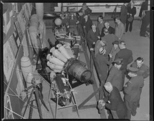 Display stand at the Battle of Britain week exhibition at the Town Hall, location unknown