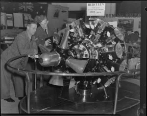 Hercules motor, type 630 sleeve valve engine 1795 B.H.P, display, Battle of Britain week exhibition at the Town Hall, unknown location