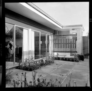 Tuston house, view of outside patio