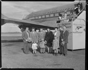Mr and Mrs Boyle and family and Mr and Mrs Reid and family of Reidrubber, passengers on Pan American World Airways