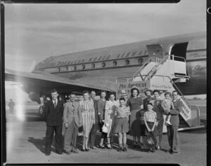 Joyce Lewis and family, passengers on Pan American World Airways