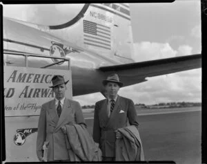 PAWA (Pan American World Airways) passengers, John Howard and Armand [Vecy?]