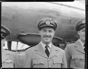 Captain N Hemsworth of DC6 aeroplane RMA Discovery, British Commonwealth Pacific Airlines