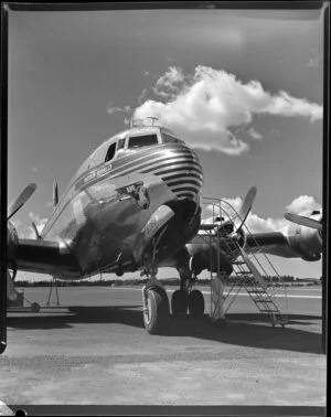 Nose view of a Clipper Cathay, Pan American World Airways (PAWA)