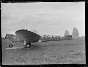 Ercoupe aircraft ZK-AQX, Auckland Aero Club, Mangere