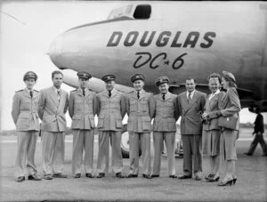 Crew of the Douglas DC6 aeroplane
