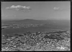 Auckland City with Rangitoto Island in the background