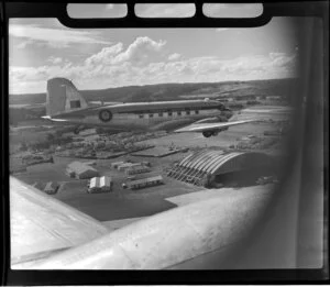 RNZAF (Royal New Zealand Air Force) 41 Squadron, flying over Whenuapai airbase, Waitakere City, Auckland