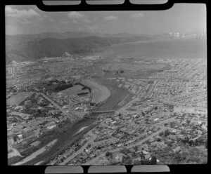 Mouth of Hutt River and surrounding area, Lower Hutt