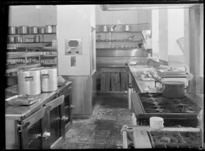 [Stilsons ?] restaurant kitchen with utensils