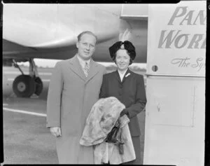 Mr and Mrs J Antliff, passengers on Pan American World Airways