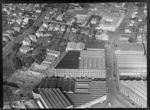 Warehouses in Parnell, Auckland, including New Zealand Shipping Co and Farmers' Co-operative Auctioneering Company
