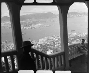 View from the Peak to the city and harbour, Hong Kong