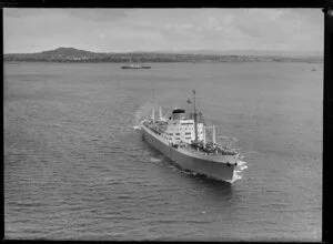 The ship Port Auckland on Waitemata Harbour, Auckland