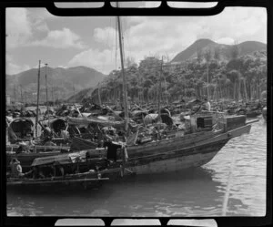 Chinese fishing boats or sampans, Hong Kong