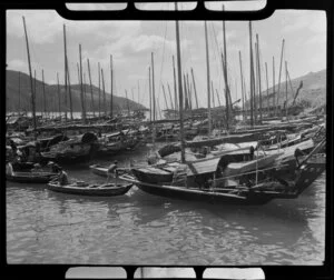 Chinese fishing boats or sampans, Hong Kong