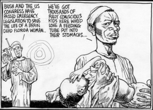Scott, Thomas, 1947-:Bush and the U S Congress have passed emergency legislation to save the life of a brain-dead Florida woman... Dominion Post, 23 May 2005.