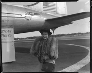 Mrs George, passenger Pan American World Airways Clipper Monsoon