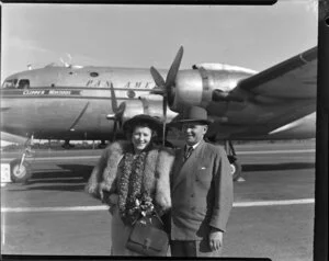 Mr and Mrs George, passengers Pan American World Airways Clipper Monsoon