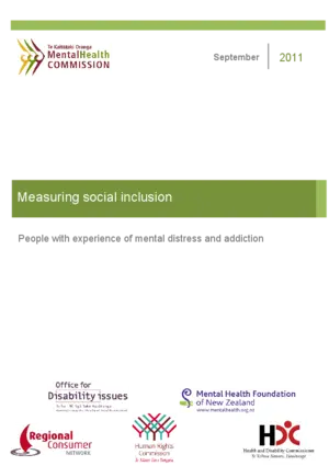 Measuring social inclusion [electronic resource] : people with experience of mental distress and addiction.