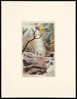 Winspear, Noah, fl 1900s :Bridal Veil Falls, Leura, N.Z. / N. Winspear '06 [1906]