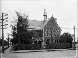 View of Canterbury University School of Arts, Hereford Street, Christchurch, 1907