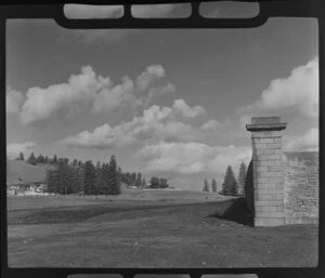 The corner of a stone wall and cultivated land, Norfolk Island