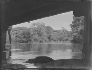 View of Kerikeri River from under a bridge, Northland