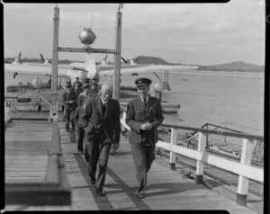Men from the Air Force Reserve at Mechanics Bay, Auckland