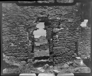 Derelict stone wall of building, Norfolk Island