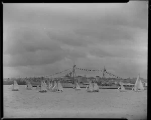 HMNZS Bellona at the 100th Anniversary Day regatta, Auckland Harbour