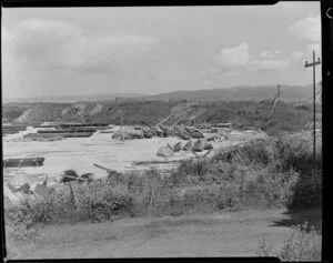 Part two of a two part panorama of Mt Albert Reservoir, Auckland, which is under construction by Williamson Construction Company