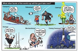 Nisbet, Alistair, 1958- :What other facets of the World Cup will the govt take over? - 18 September 2011