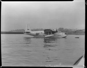 Royal Air Force Sunderland seaplane, Mechanics Bay, Auckland