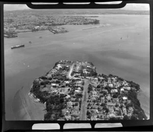 Stanley Point, Devonport, North Shore City, looking over Waitemata Harbour to Auckland City