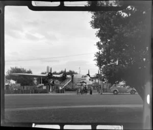 Tasman flying boat at Mission Bay, Auckland