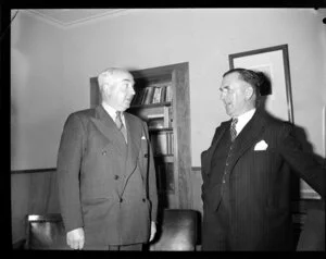 In the Prime Minister's Office, Sir Miles Thomas and Right Honourable Sidney Holland