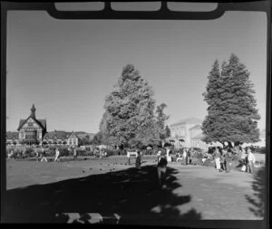 Lawn bowls and Bath House, Government Gardens, Rotorua