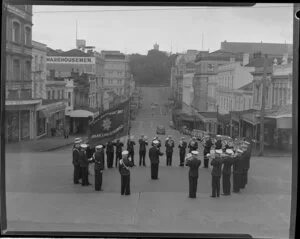 Salvation Army, band, Victoria St East, Auckland