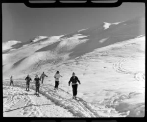 Skiing on Coronet Peak, Otago