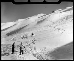 Skiing on Coronet Peak, Otago