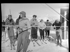 Skiers on Coronet Peak, Otago