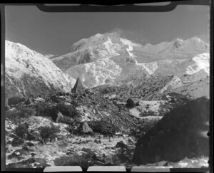 Mt Cook, South Canterbury, including The Alpine Monument in the background