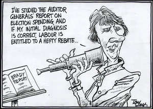 "I've studied the Auditor General's report on election spending, and if my initial diagnosis is correct, Labour is entitled to a hefty rebate..." 9 October, 2006.