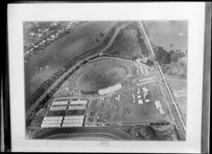 Copy of a 1937 aerial image of an Agricultural and Pastoral Association show