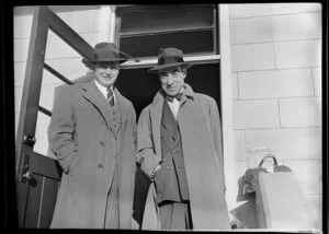 Pan American World Airways group, Mr F Gray and Colonel C [Young?], San Francisco, United States of America