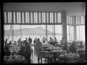Royal Hawaiian Hotel, dining room with sea view, Honolulu, Hawaii