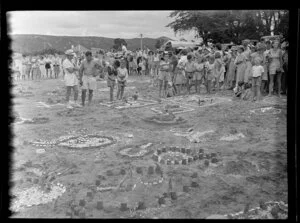 Sandcastle building on the beach, Whitianga, Coromandel Peninsula